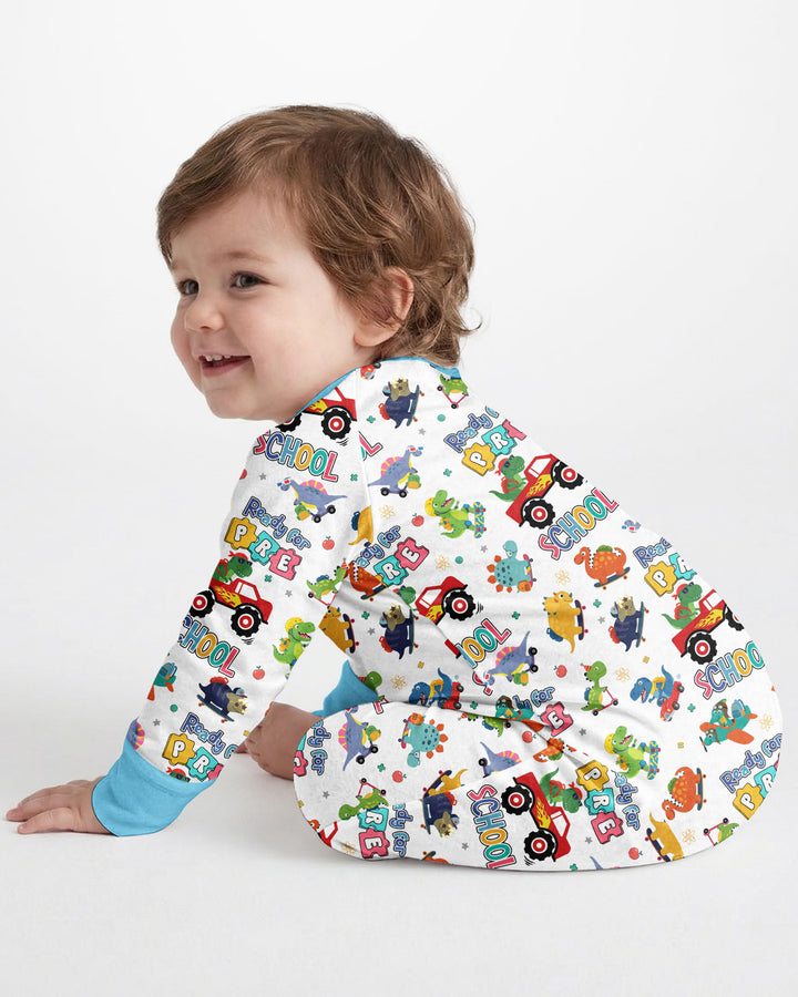 First Day of Preschool T-Rex Bamboo Convertible Zippy