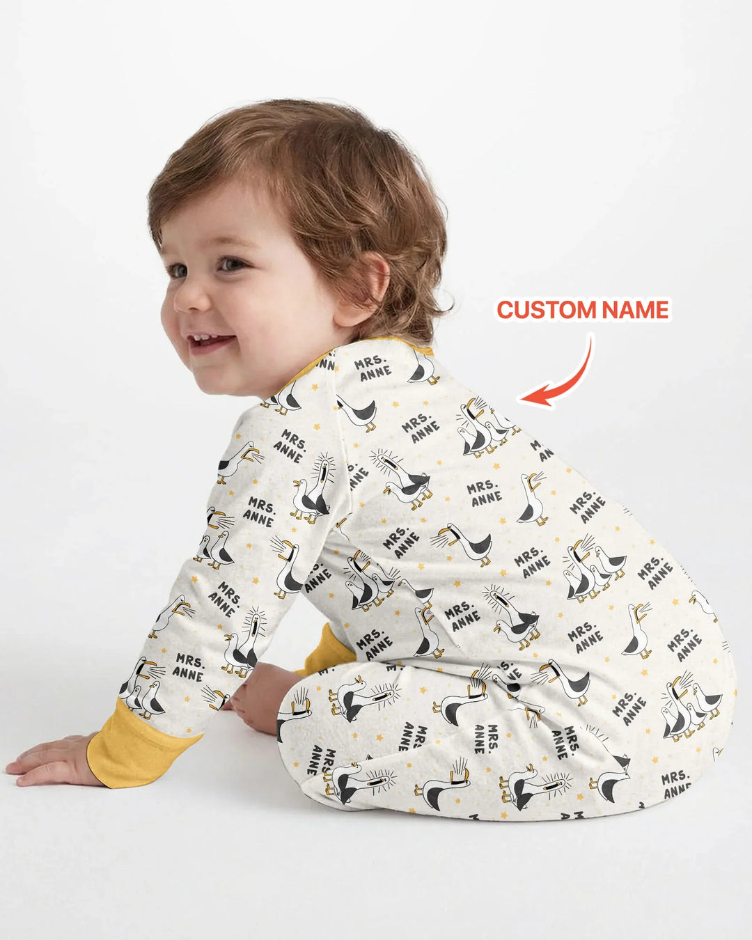 Custom Funny Seagulls Teacher Bamboo Convertible Zippy