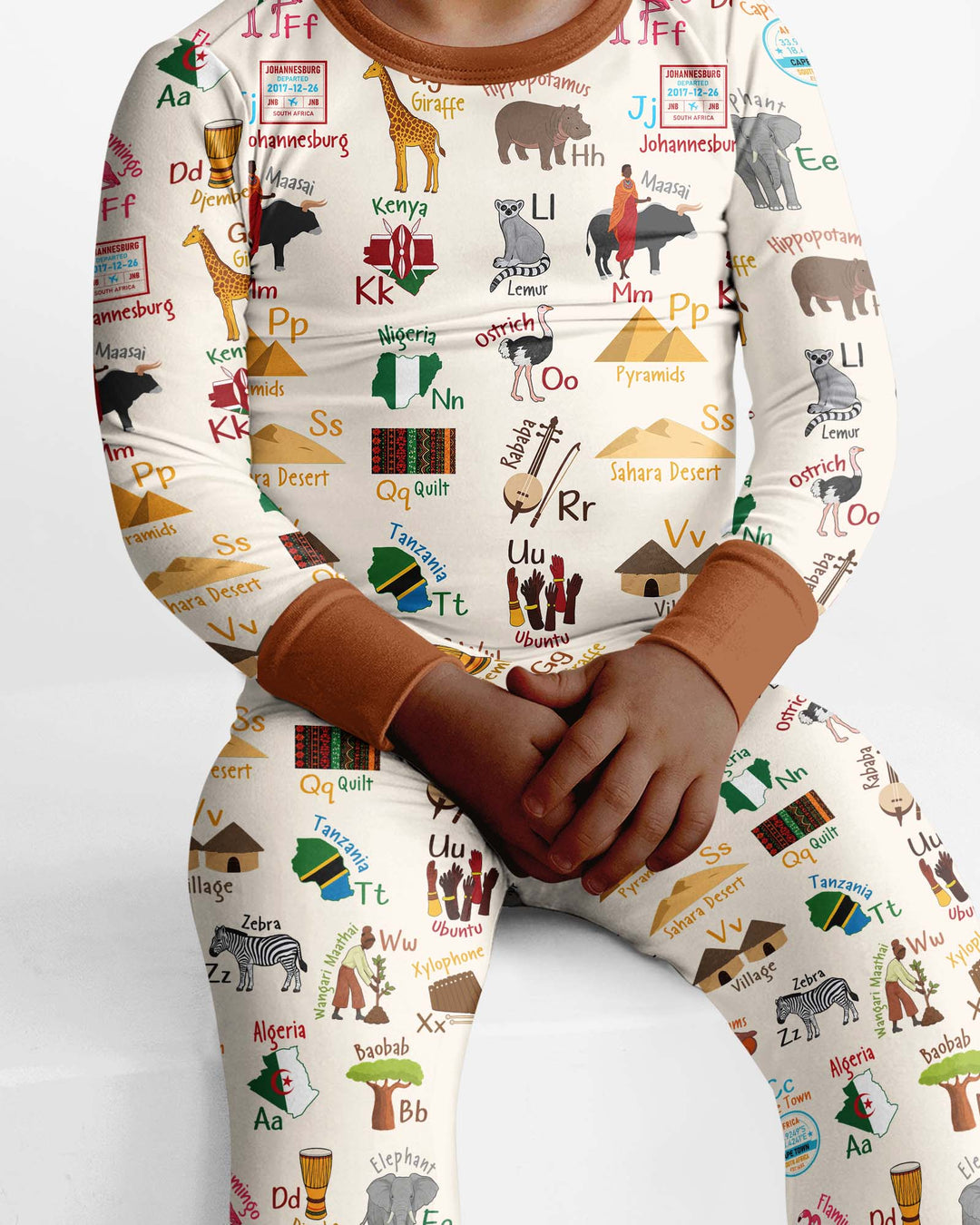 Conjunto de pijama de dos piezas de bambú con mangas largas, plantilla PERSONALIZADA