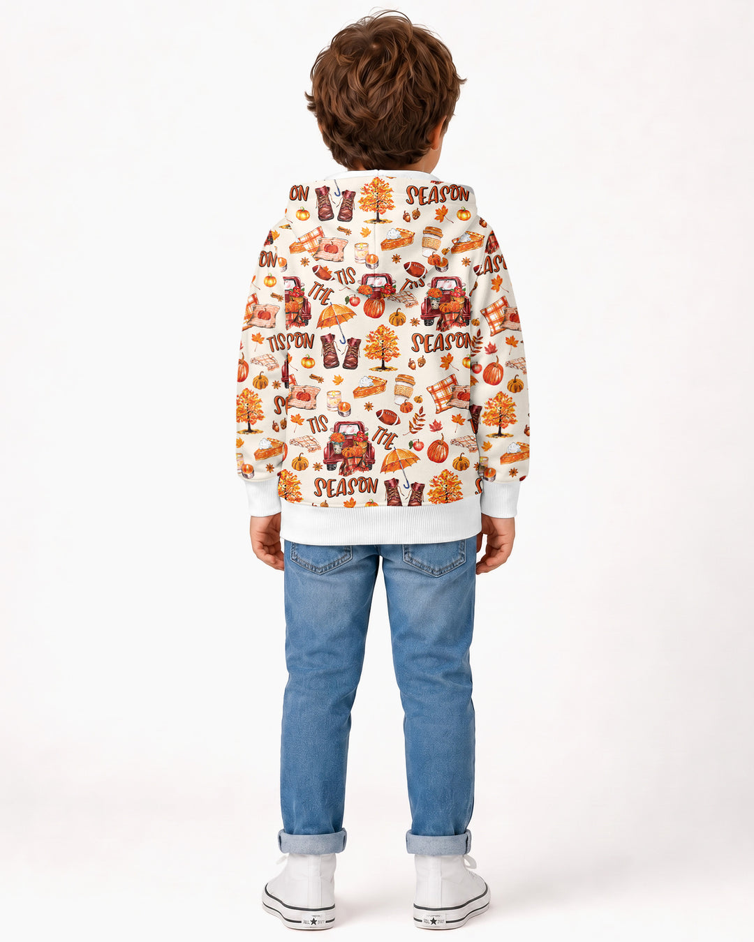 Fall Tis the Season Bamboo Zip Hoodie