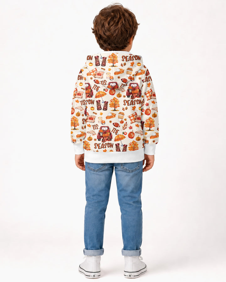Fall Tis the Season Bamboo Zip Hoodie