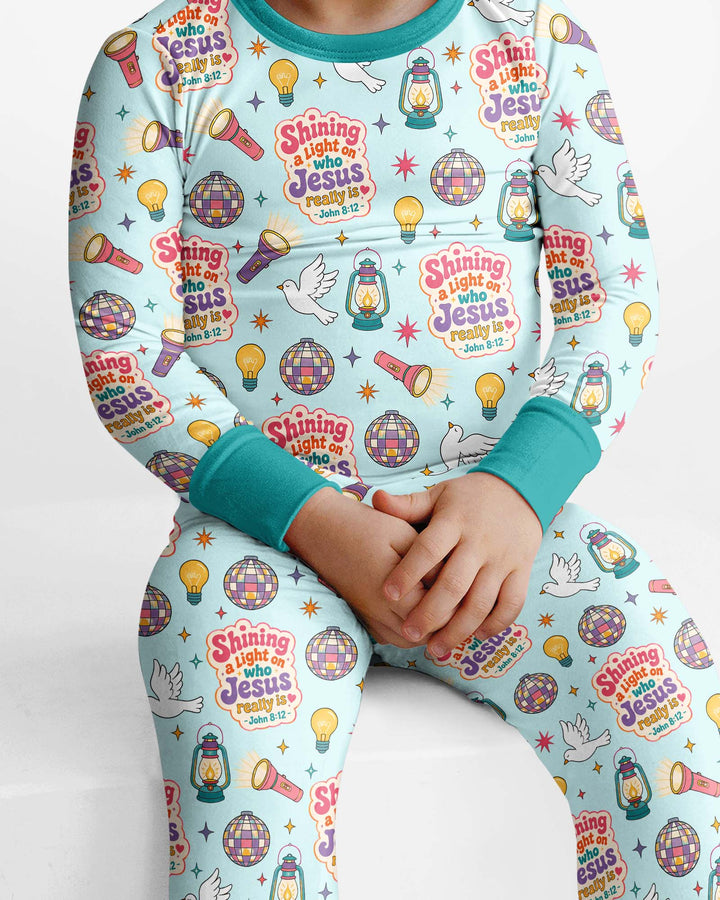 VBS Shining A Light On Who Jesus Really Is Bamboo Two Piece Long Sleeve Pajama Set