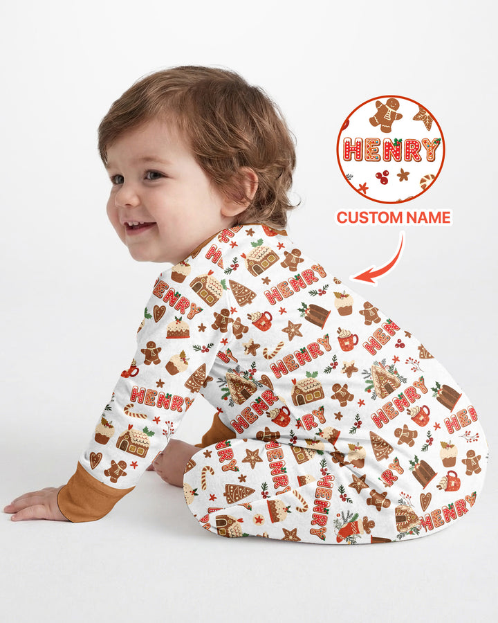 Personalized Gingerbread Christmas Bamboo Convertible Zippy