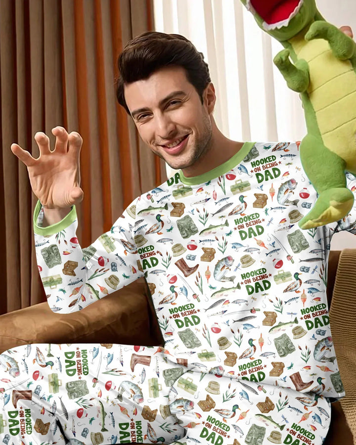 Hooked On Being Dad Daddy & Me Matching Bamboo Men's Pajama Set