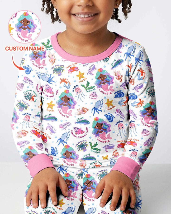 Conjunto de pijama de dos piezas de bambú con mangas largas, plantilla PERSONALIZADA