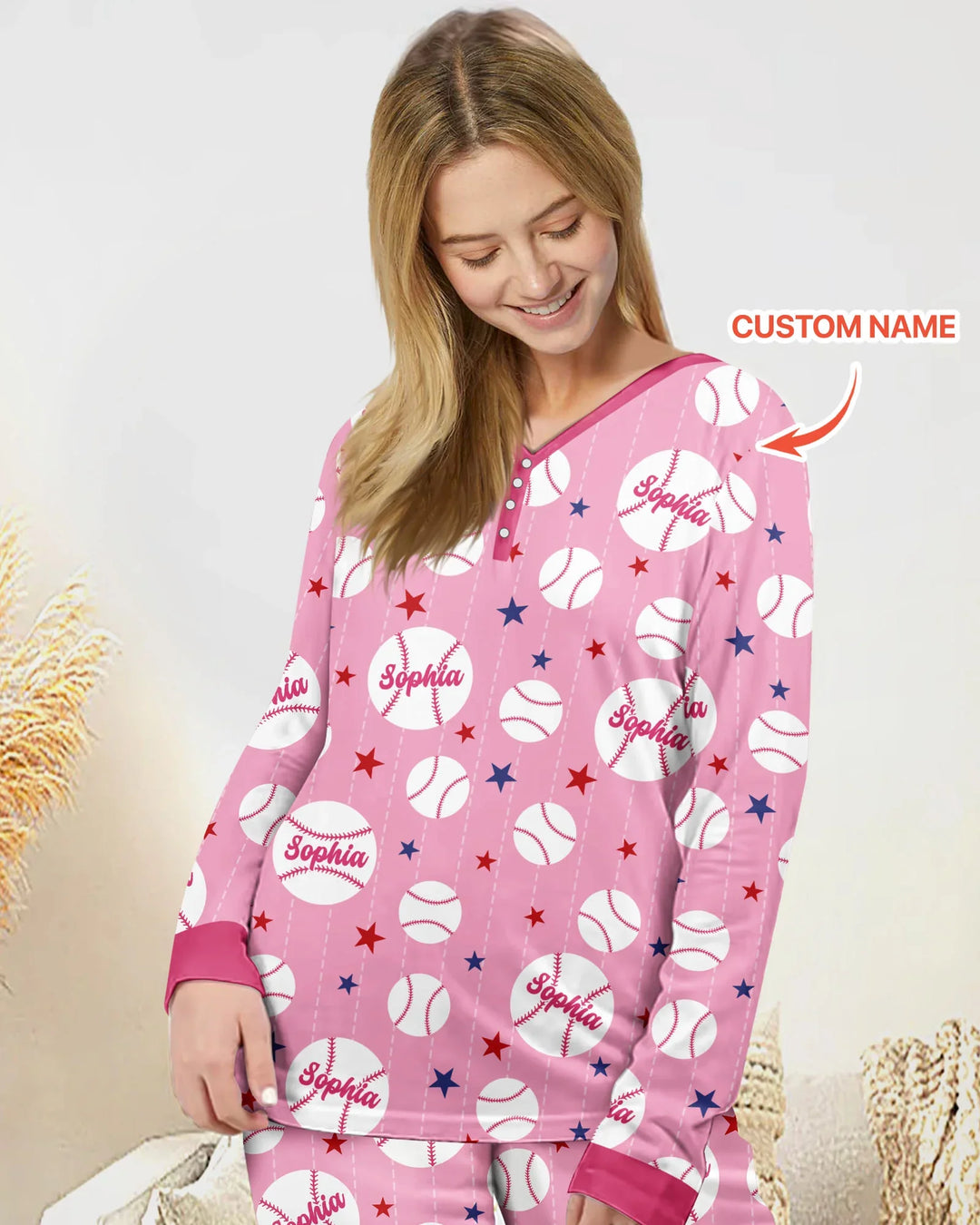 Conjunto de pijama de bambú a juego para mujer, «Novato del año», con nombre personalizado