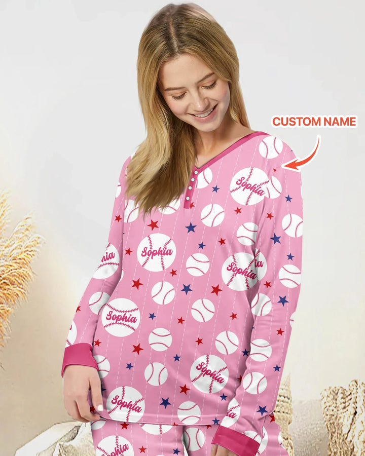 Conjunto de pijama de bambú a juego para mujer, «Novato del año», con nombre personalizado