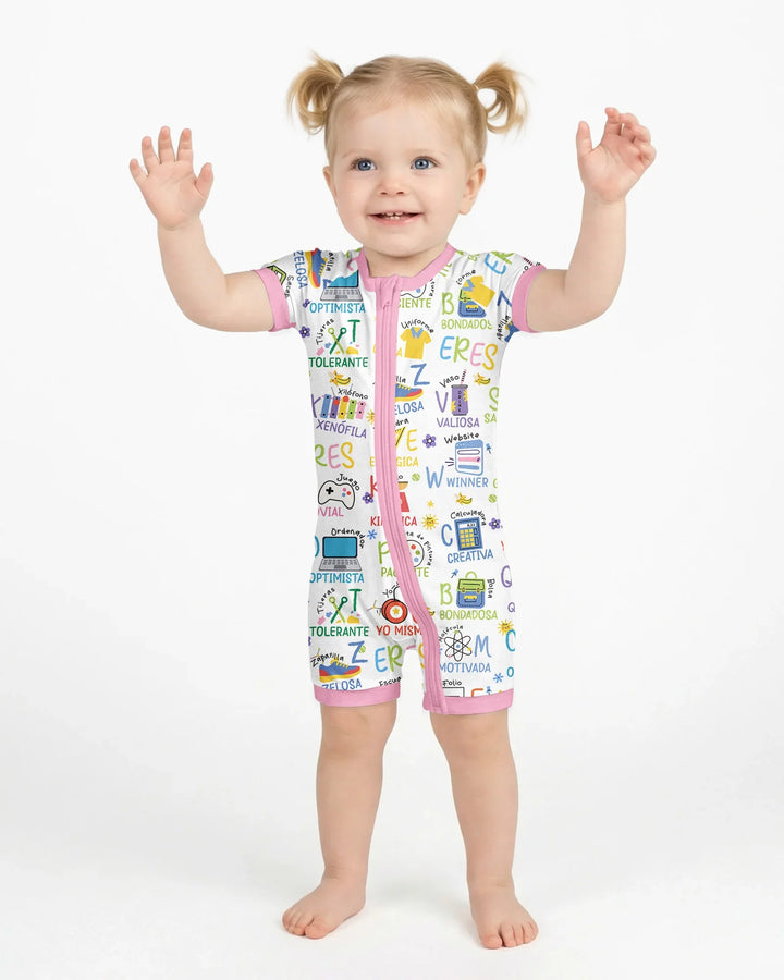 You Are Spanish Alphabet Version Bamboo Shorty Zippy