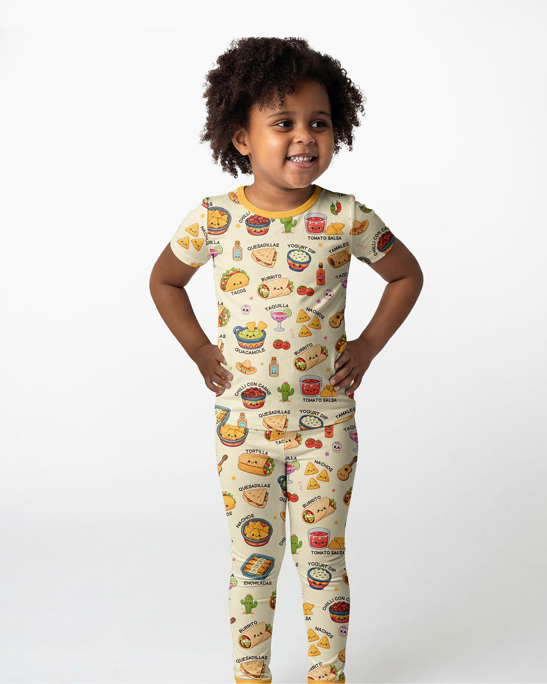 Conjunto de pijama de dos piezas de manga corta de bambú
