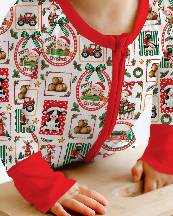 Christmas Farm Animals Bamboo Convertible Zippy