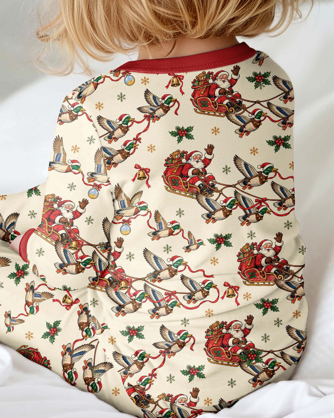Santa Sleigh with Mallard Ducks Bamboo Convertible Zippy