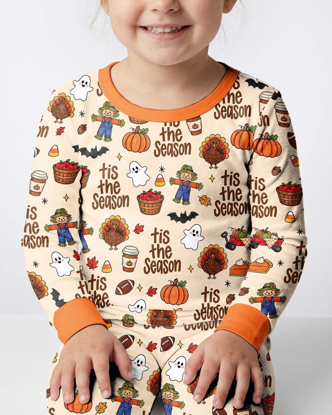 Fall Tis the Season Bamboo Two Piece Long Sleeve Pajama Set