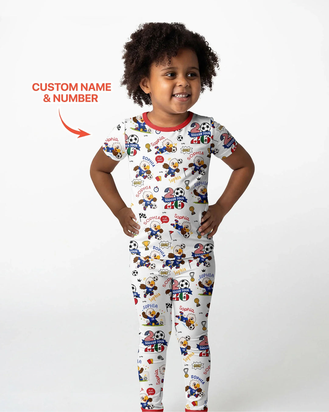Zweiteiliges, kurzärmliges Pyjama-Set mit Marienkäfern