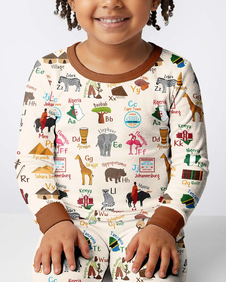 Conjunto de pijama de dos piezas de bambú con mangas largas, plantilla PERSONALIZADA