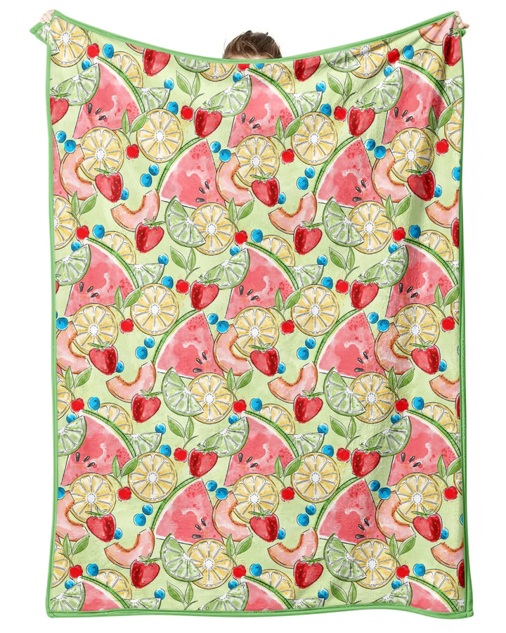 Sweet Summer Fruits Family Matching Bamboo Blanket