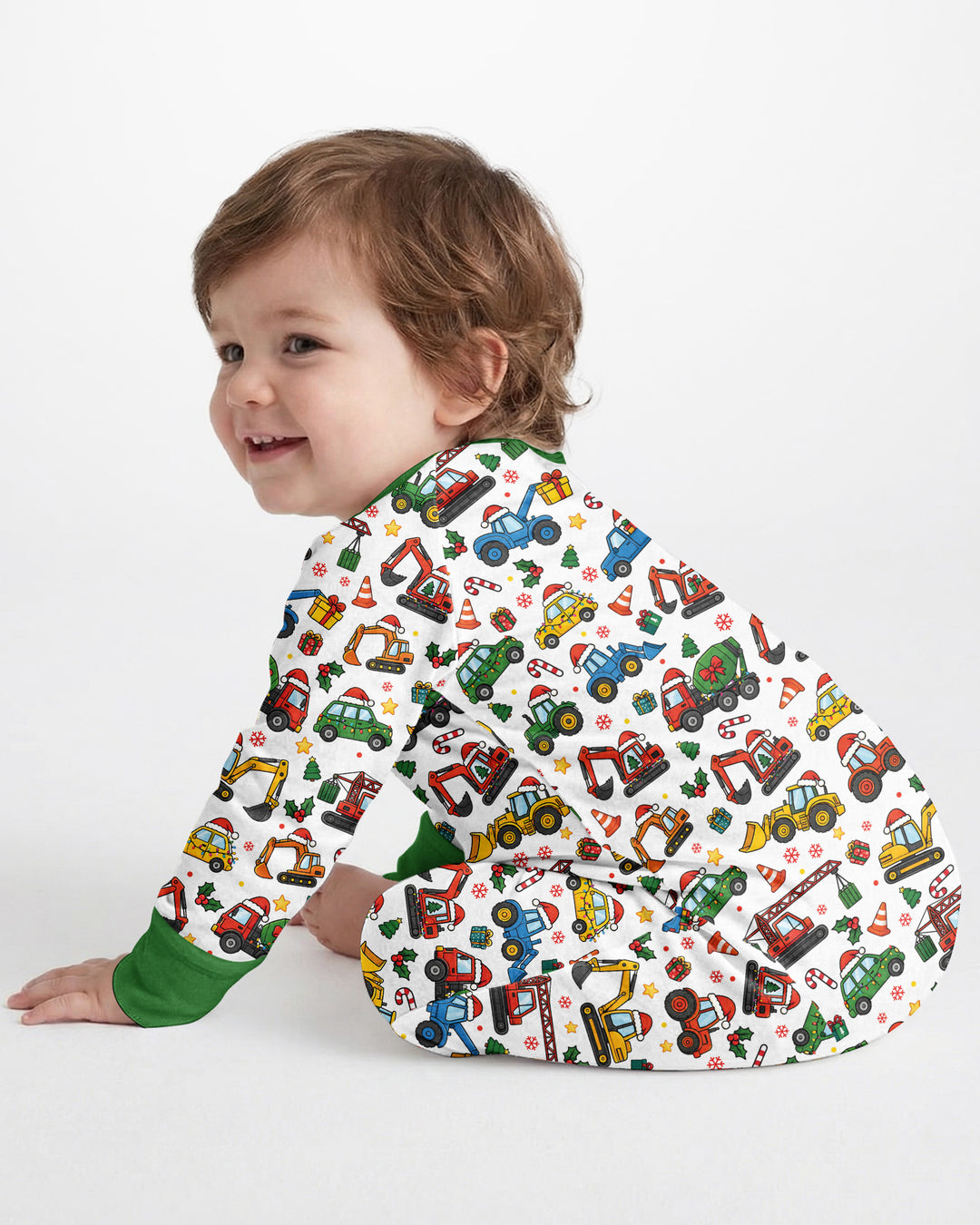 Excavator Christmas Trucks Bamboo Convertible Zippy