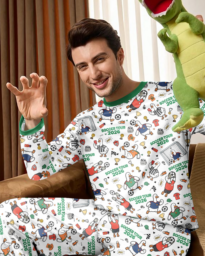 Funny Goose Soccer Tour 2026 Bamboo Men's Pajama Set