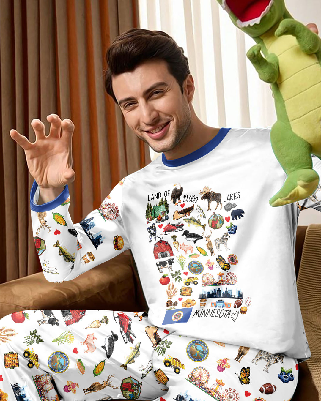 Minnesota Lover Family MatchingBamboo Men's Pajama Set