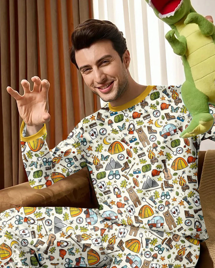Funny Camper Family Matching Bamboo Men's Pajama Set