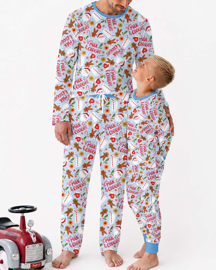 Santas, Milk and Cookies Bamboo Men's Pajama Set