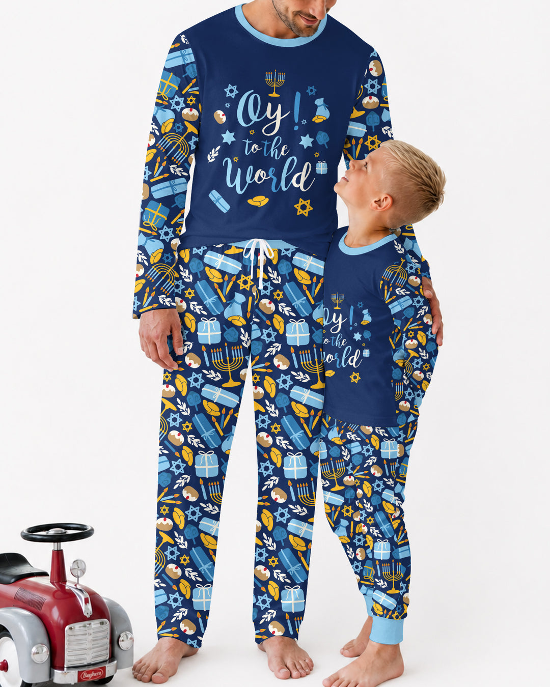 Oy to the World Hanukkah Bamboo Men's Pajama Set