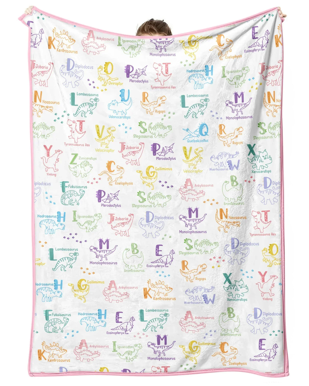 Dino Alphabet ABC Bamboo Blanket
