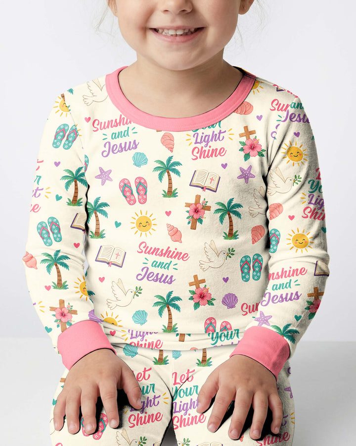 Sunshine and Jesus Summer VBS Bamboo Two Piece Long Sleeve Pajama Set