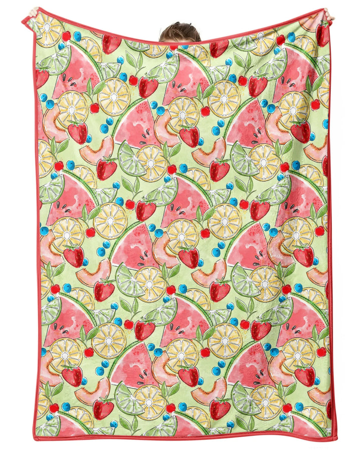 Sweet Summer Fruits Family Matching Bamboo Blanket