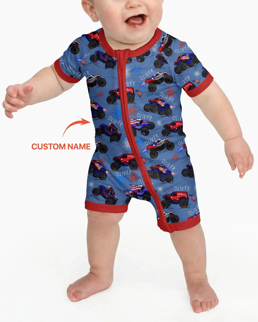 All American Thunder Custom Name Bamboo Shorty Zippy