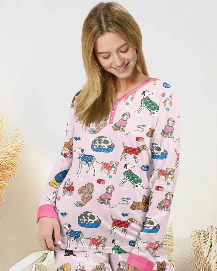 Best Bud Bark Family Matching Bamboo Women Pajama Set