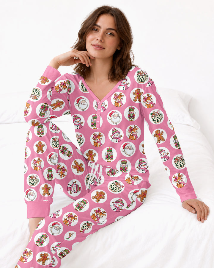 Distressed Holiday Bamboo Women Pajama Set
