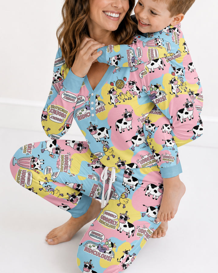 Too Ridiculous To Moo Bamboo Women Pajama Set