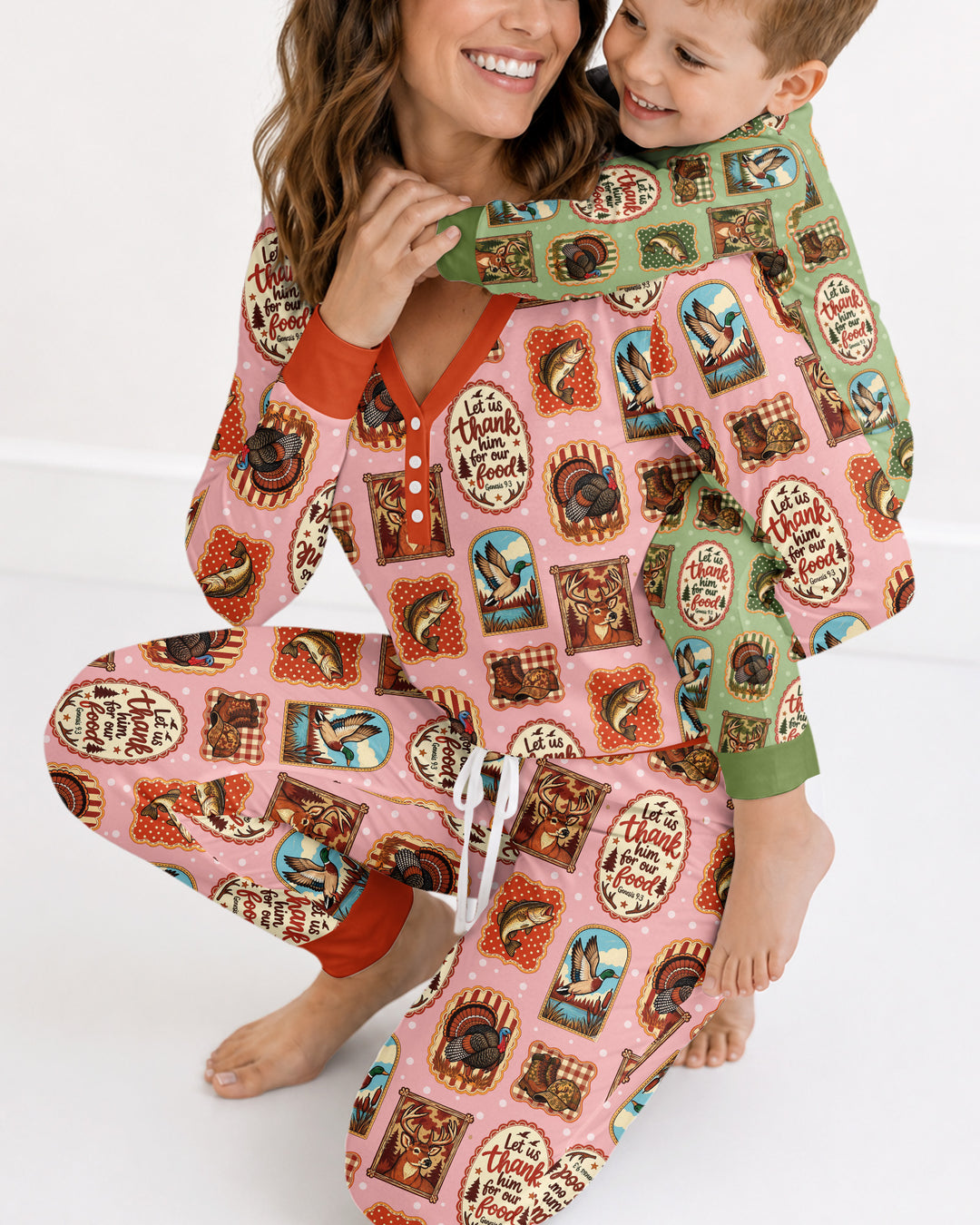 Hunting Let Us Thank Him For Our Food Bamboo Women Pajama Set