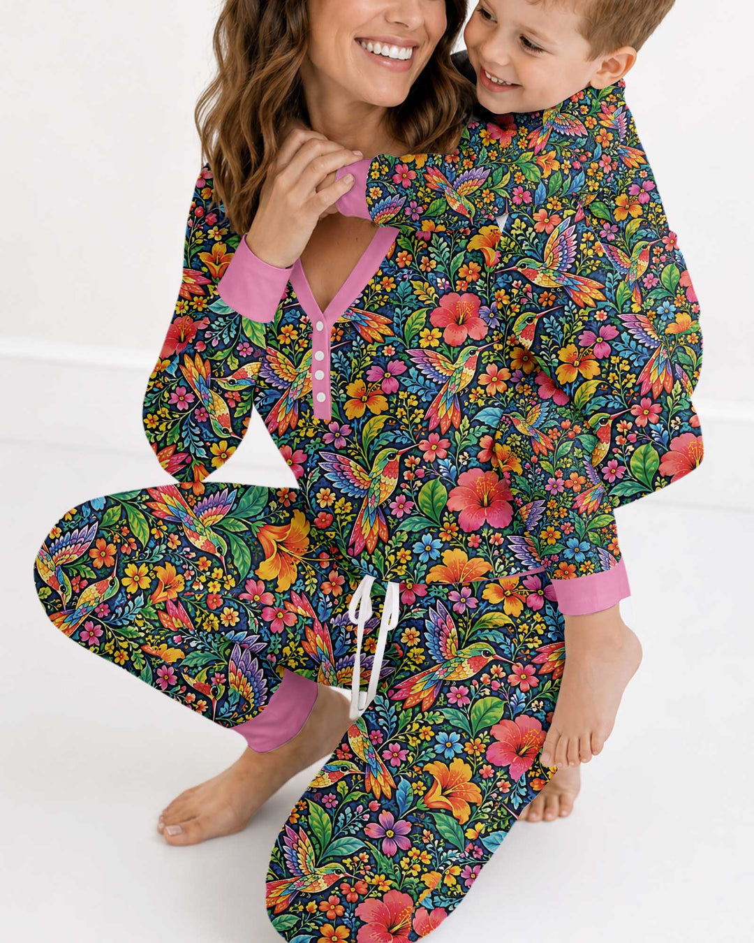 Hummingbird Paradise Bamboo Women Pajama Set