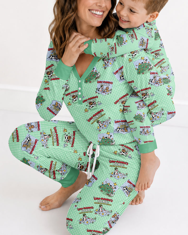 Mission Im-moo-sible Bamboo Women Pajama Set