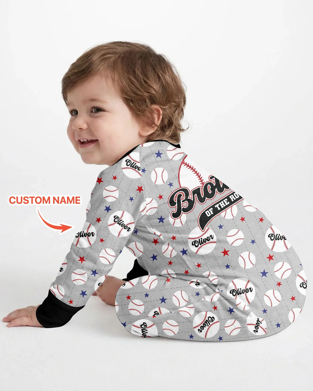 Mameluco convertible de bambú a juego con el nombre personalizado de Rookie of The Year