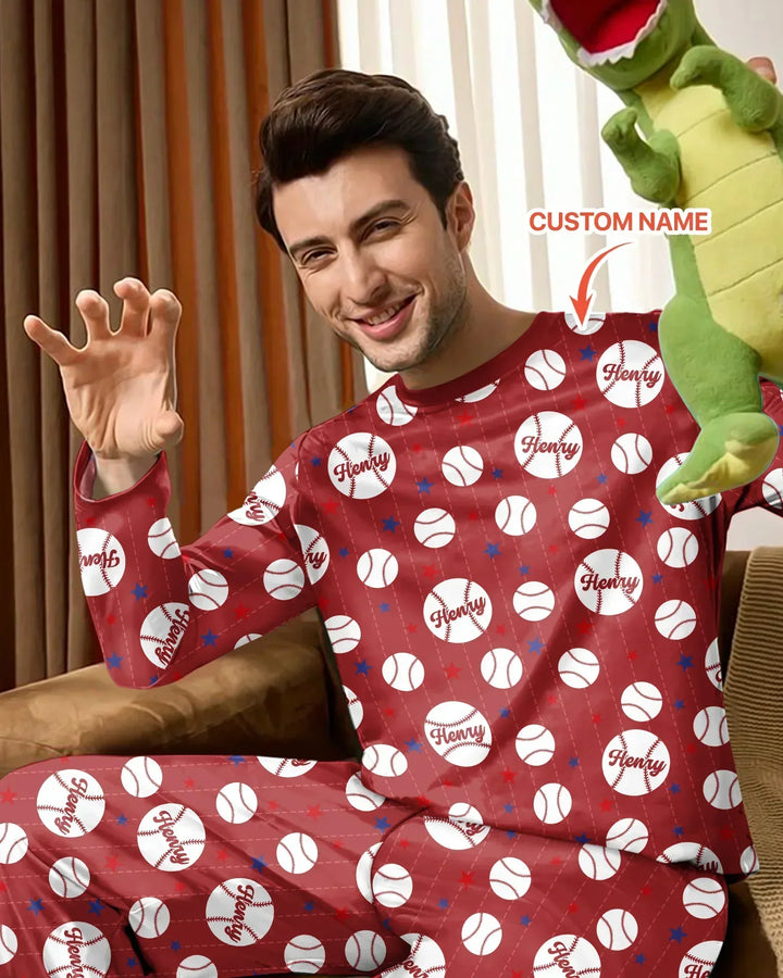 Custom Name Rookie of The Year Matching Bamboo Men's Pajama Set