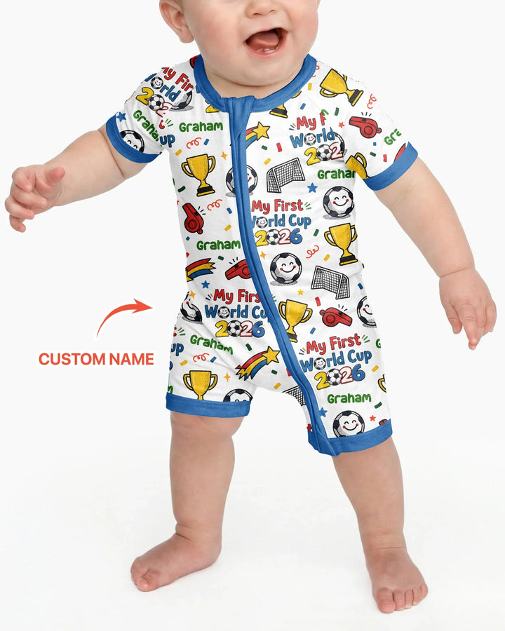 Plantilla PERSONALIZADA de Bambú Pijama Corto con Cremallera