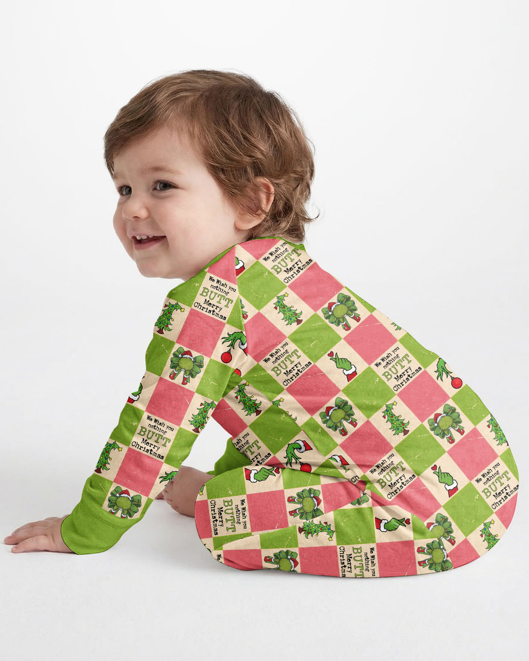 Nothing Butt Merry Christmas Checkerboard Bamboo Convertible Zippy