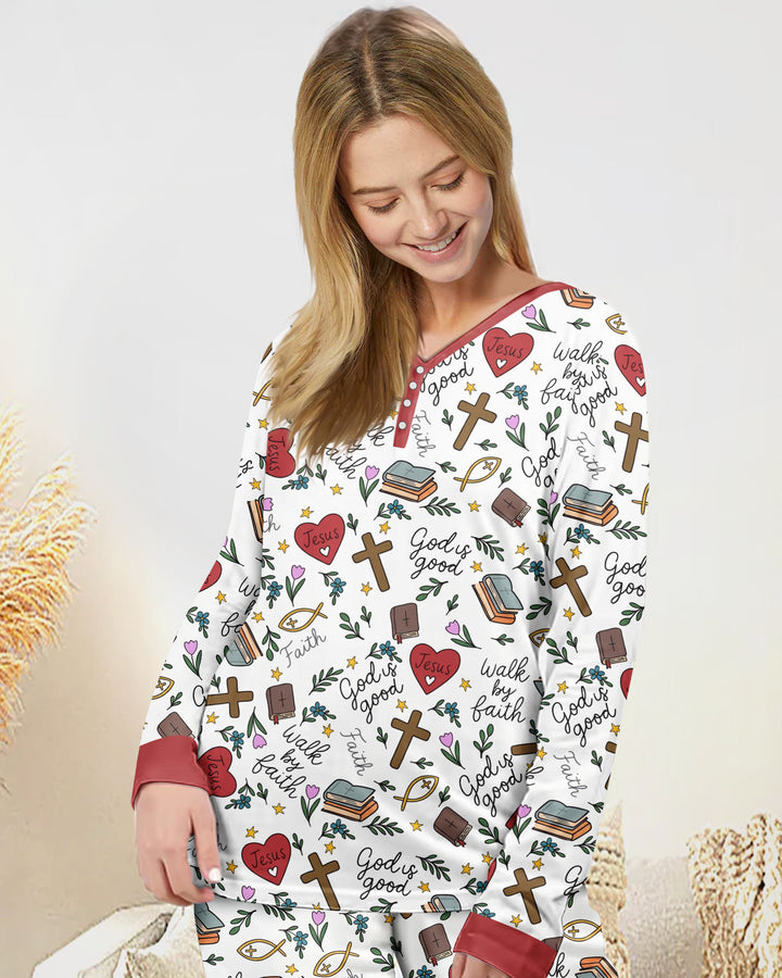 Plantilla de conjunto de pijama de mujer de bambú