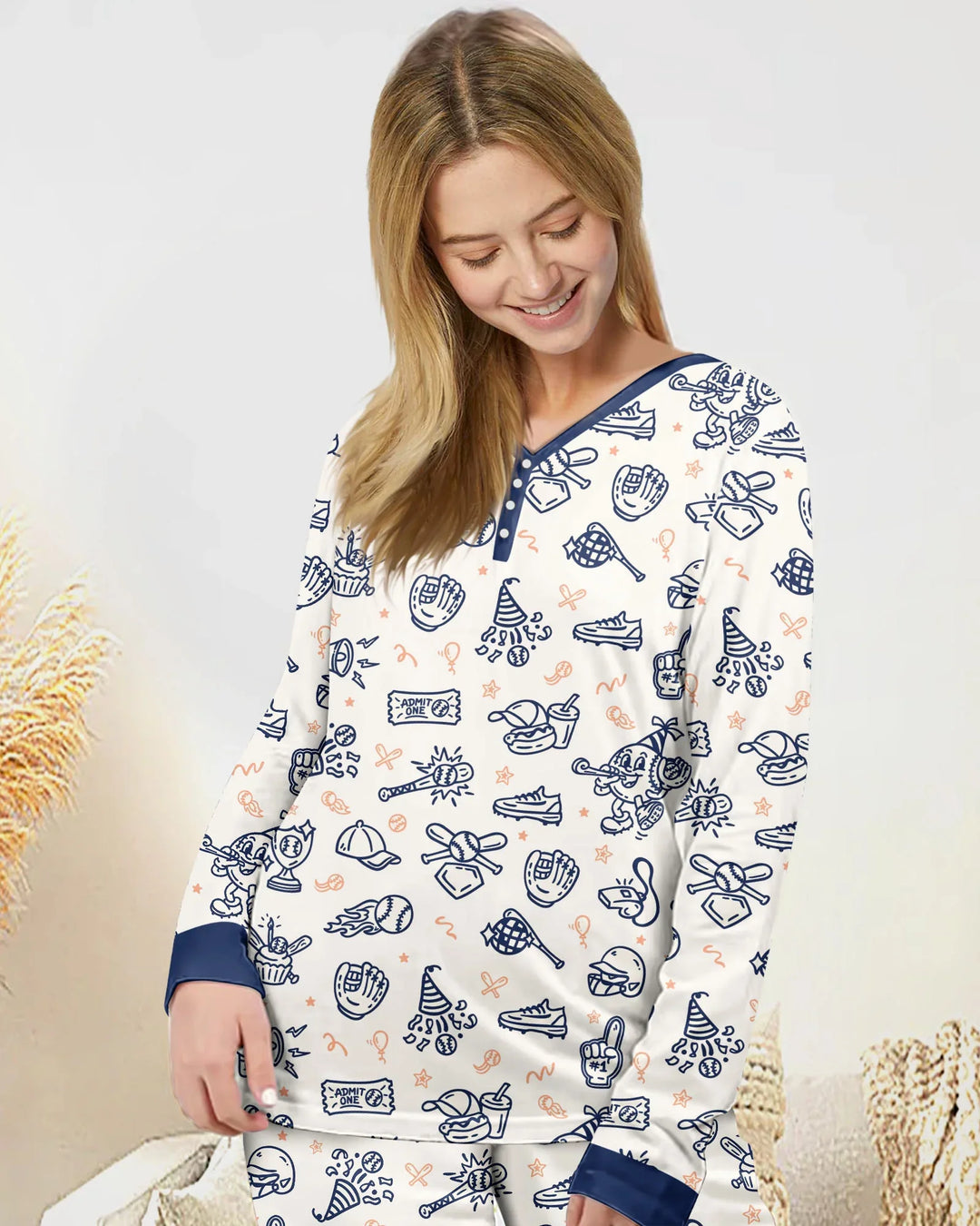 Ballpark Bash Bamboo Women Pajama Set