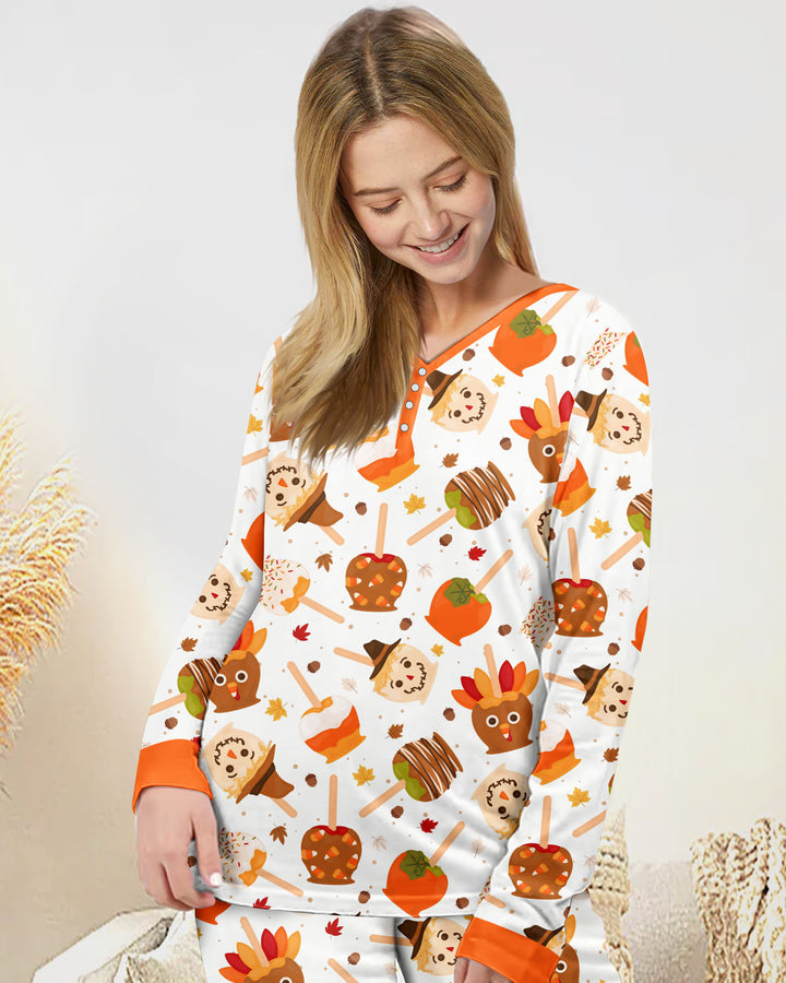 Plantilla de conjunto de pijama de mujer de bambú