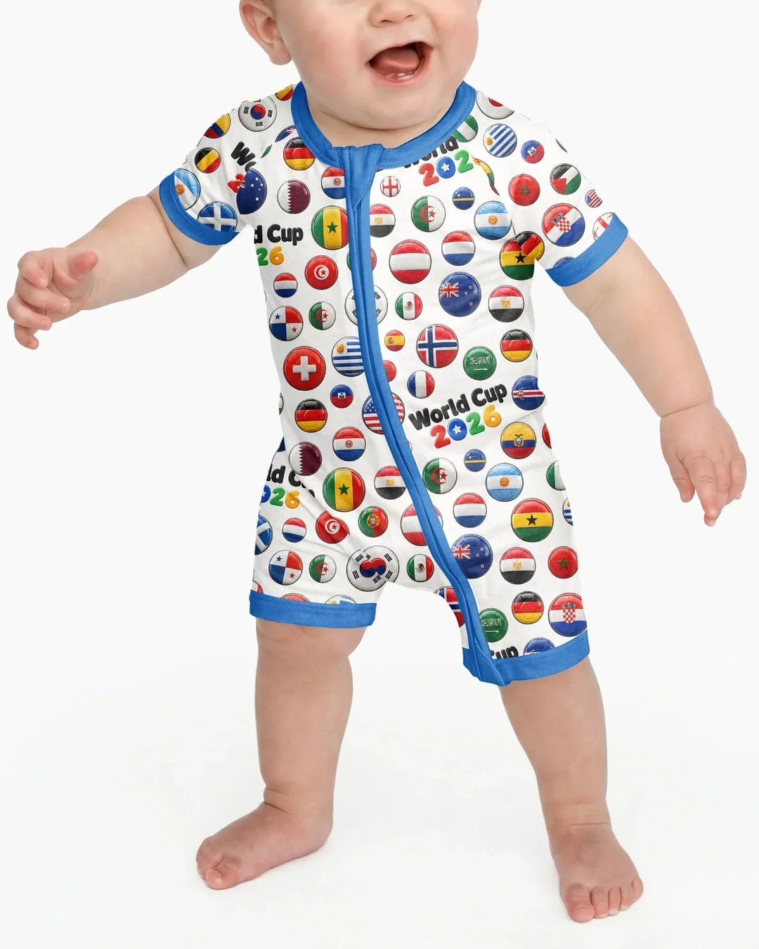 Soccer Cup All Country Balls Bamboo Shorty Zippy