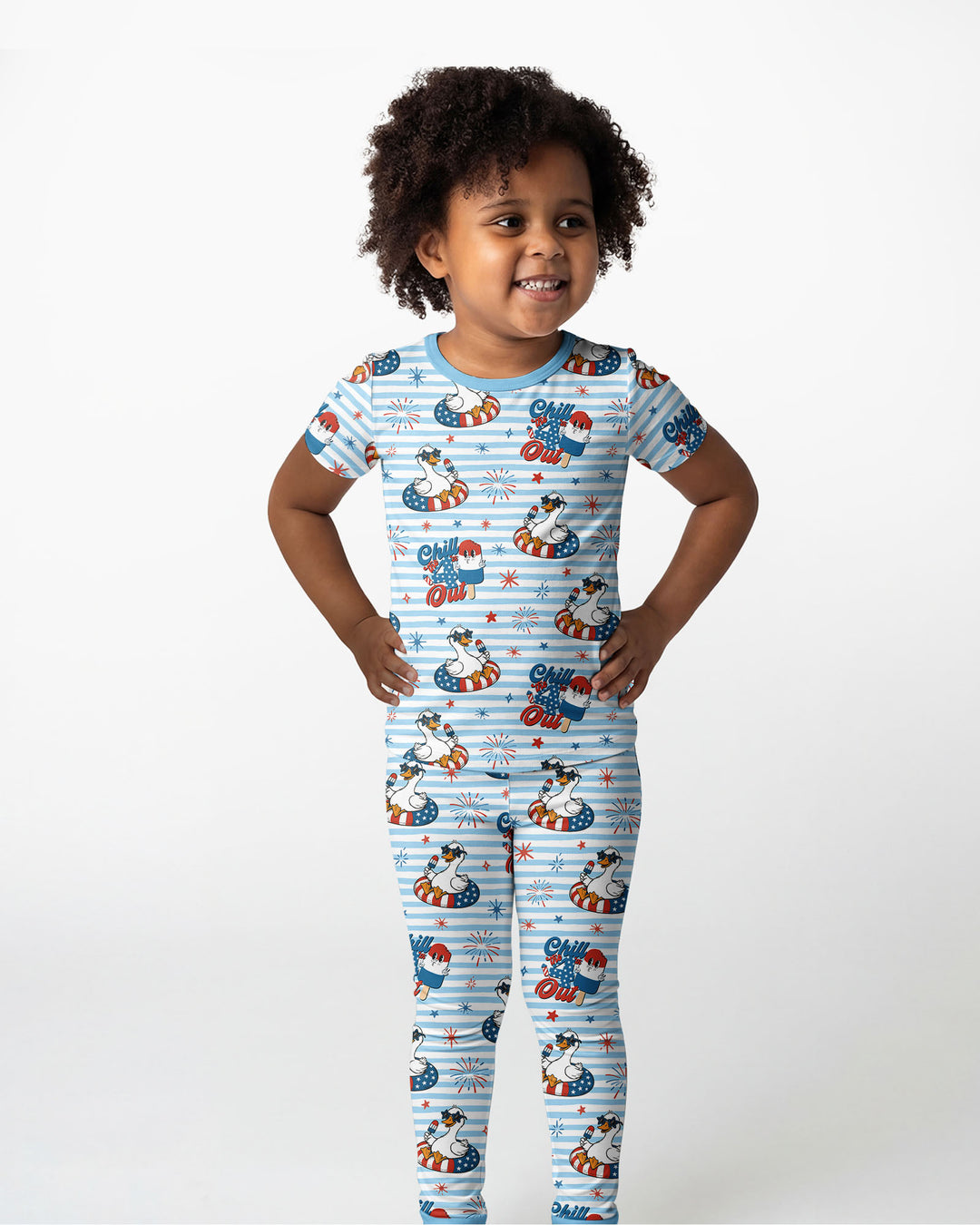 Zweiteiliges, kurzärmliges Pyjama-Set mit Marienkäfern
