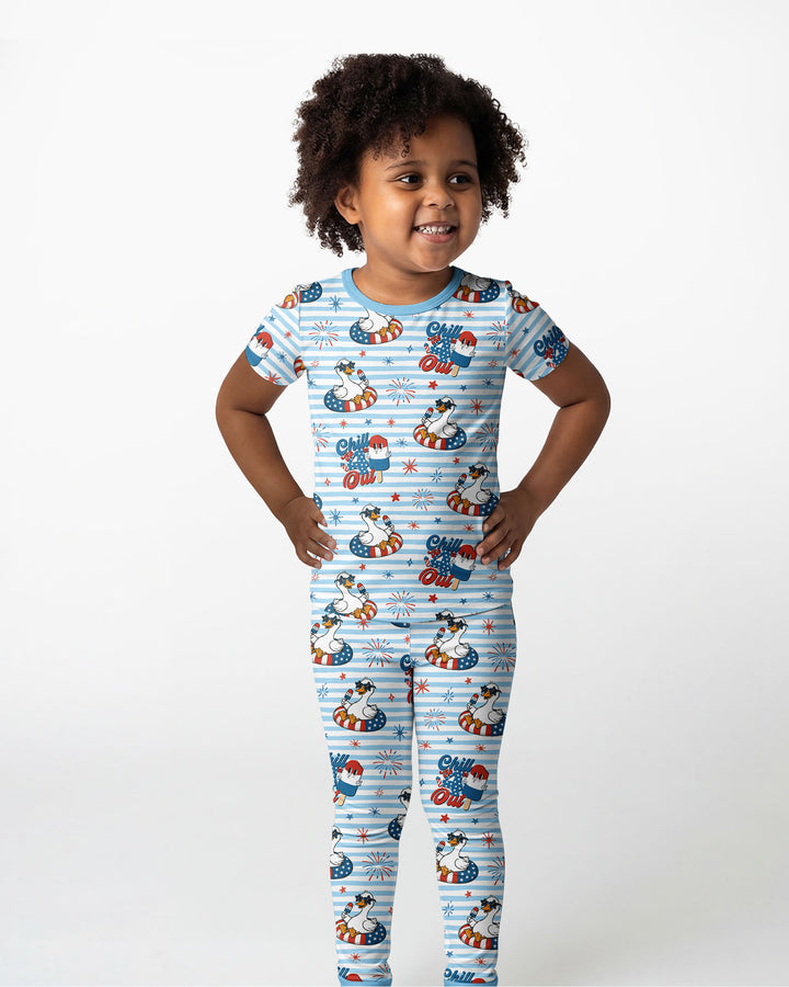 Zweiteiliges, kurzärmliges Pyjama-Set mit Marienkäfern