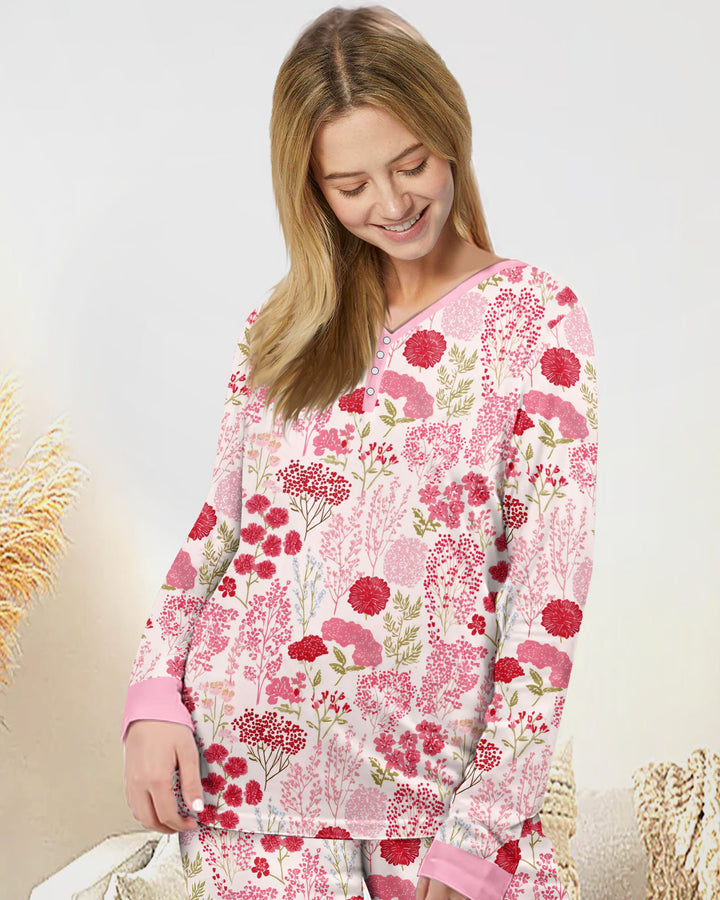 Blushing Wildflowers Bamboo Women Pajama Set