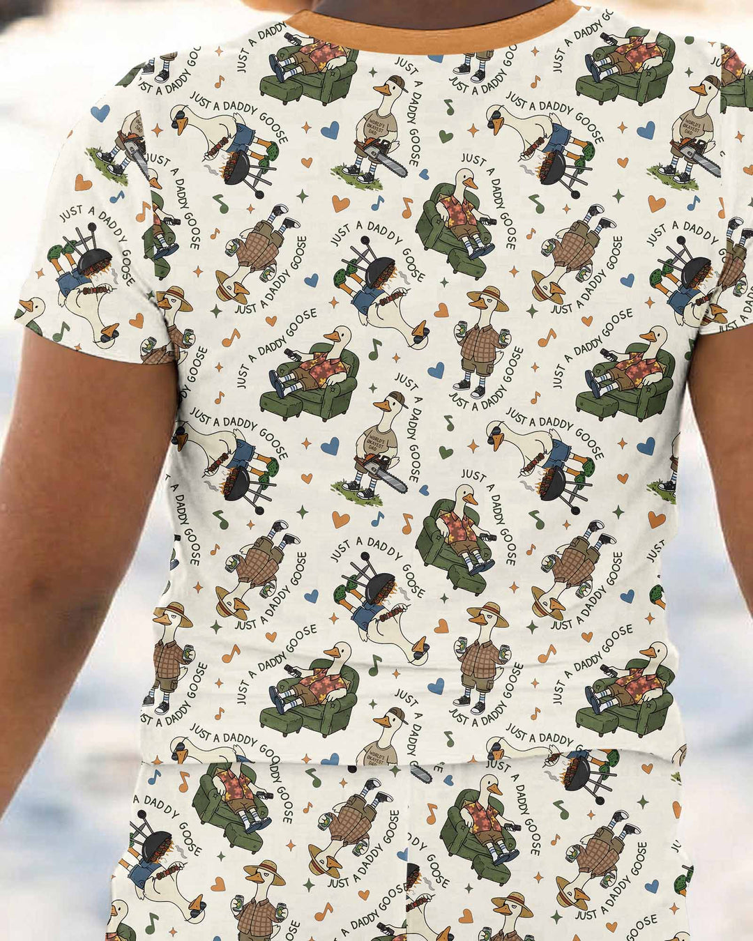 Just A Daddy Goose Family Matching Bamboo Two Piece Short Sleeve Pajama Set