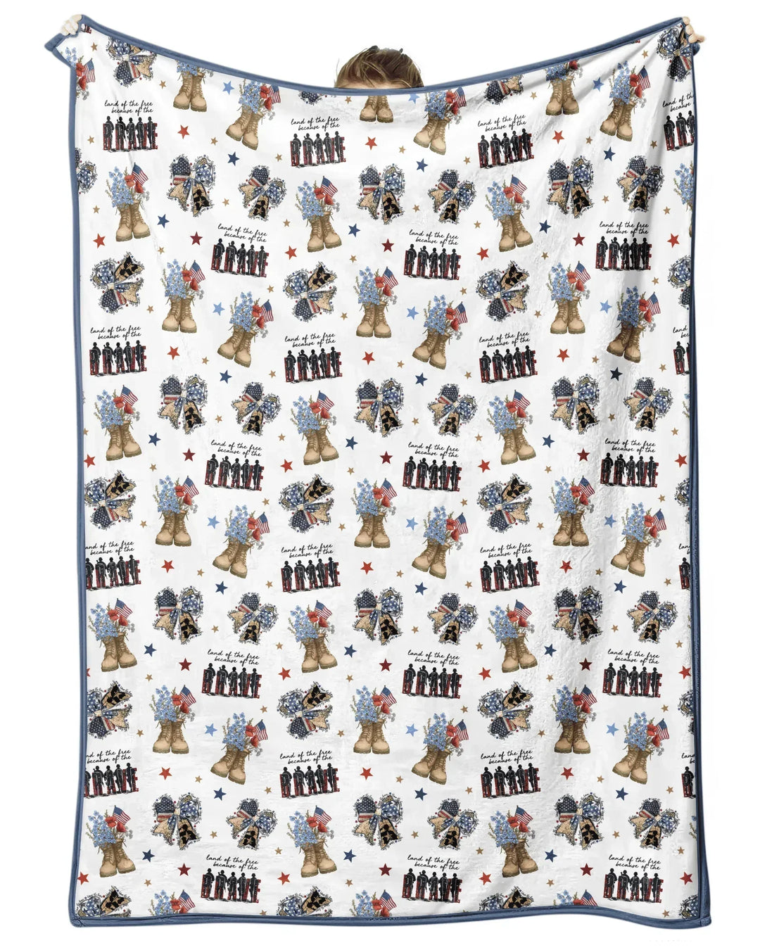 Honor the Brave Family Matching Bamboo Blanket