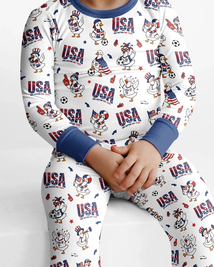 Conjunto de pijama de dos piezas de bambú con mangas largas, plantilla PERSONALIZADA