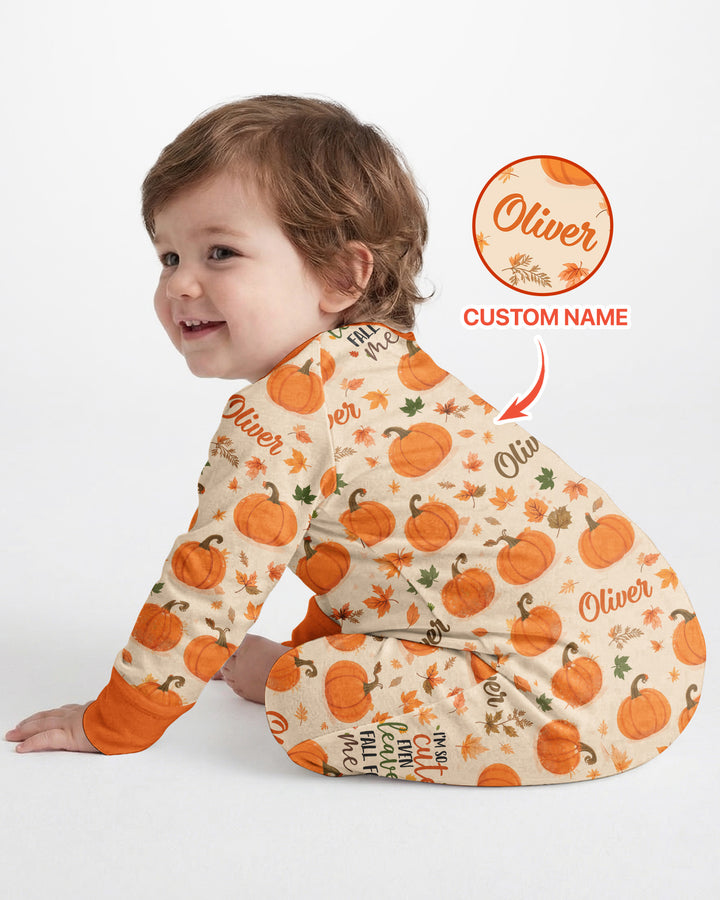 Custom Name I'm So Cute Even Leaves Fall for Me Bamboo Convertible Zippy